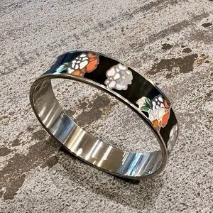 Stainless Steel and Enamel Bangle Bracelet NEW